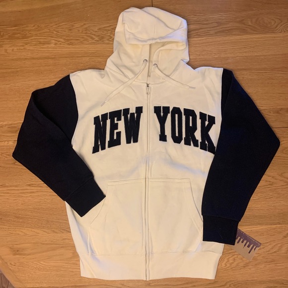 New York Popular Other - New York Popular full zip hoodie in adult size Small. NEW YORK embroidered NWT